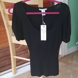 Nanette Lapore black sweater cutout sleeve small